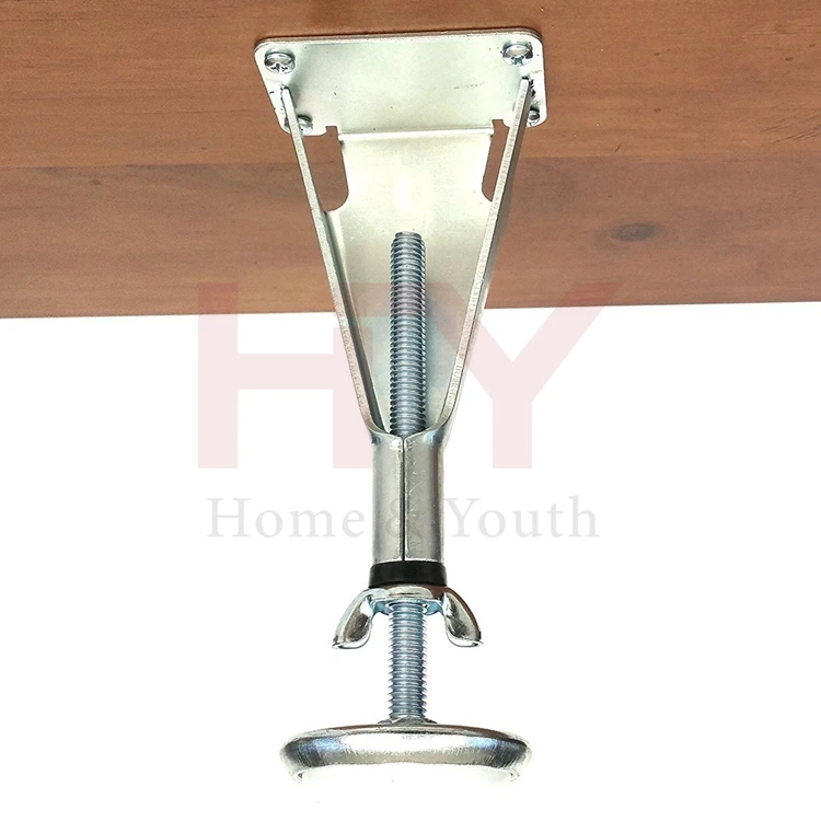 Unibody Adjustable Height Bed Frame Slat Center Support Leg