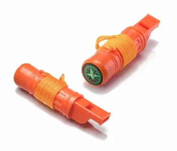Wholesale Multi-function Orange Whistle 5 IN 1 Survival Whistle