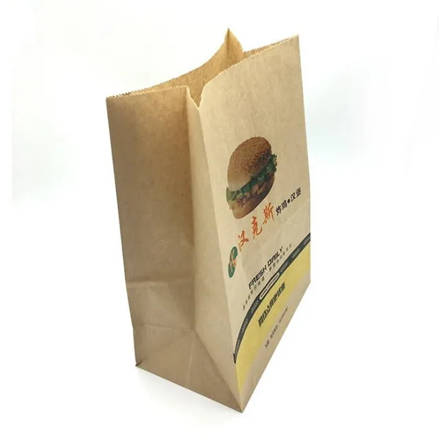 
Custom printing recycled bakery bread greaseproof kraft paper for burger wrapping 