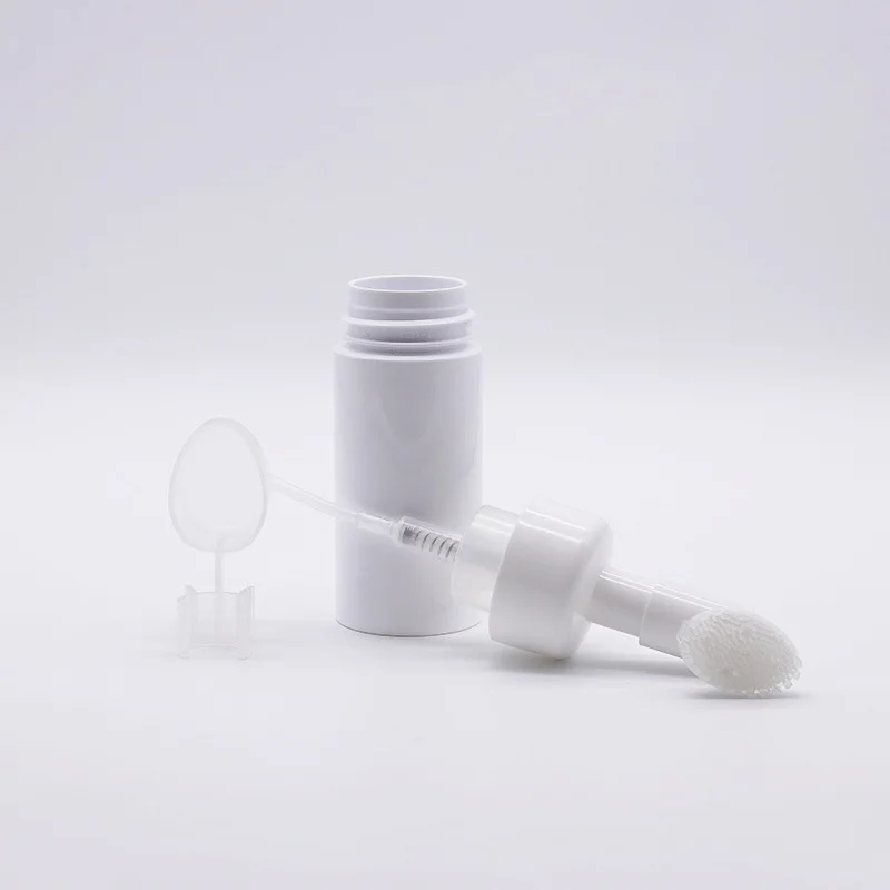 
50ML cleanser mousse foam pump PET bottle with silicone applicator 