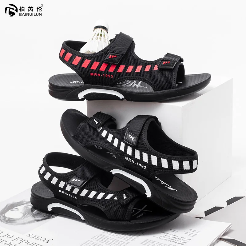 Летние удобные мужские сандалии BAIRUILUN, модные Нескользящие пляжные сандалии