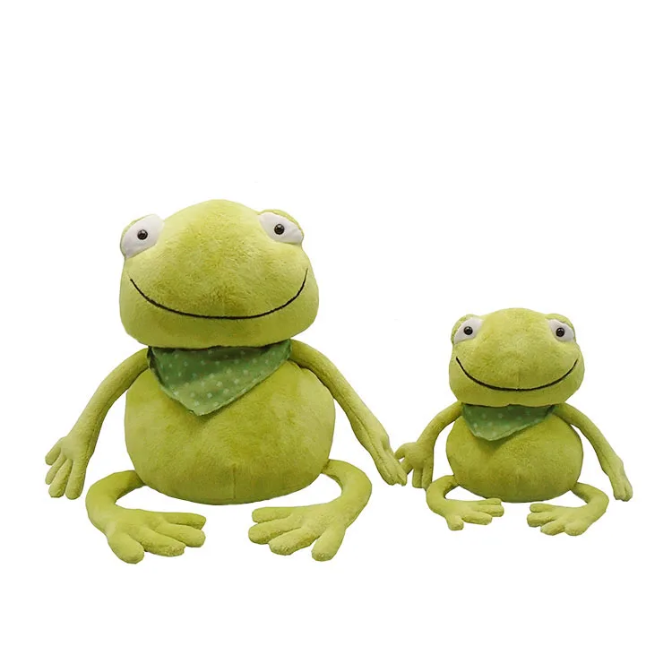 Custom Stuffed wholesale cheap hot sale stuffed green frog plush toy for gifts