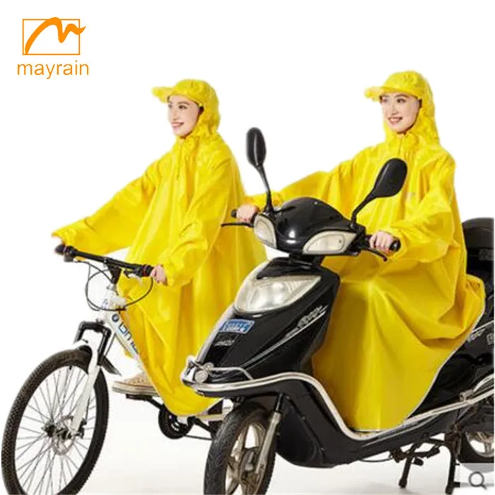 Waterproof Polyester Outdoor Riding Rain Poncho Bike Bicycle Durable Country Style Travel Gear One Pocket Logo One Size Fits All