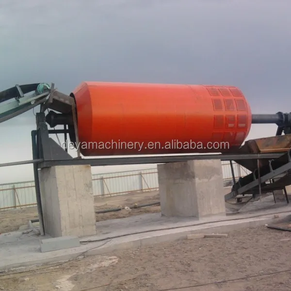 rotary washer for rock, aggregate, quartz, and silica sand