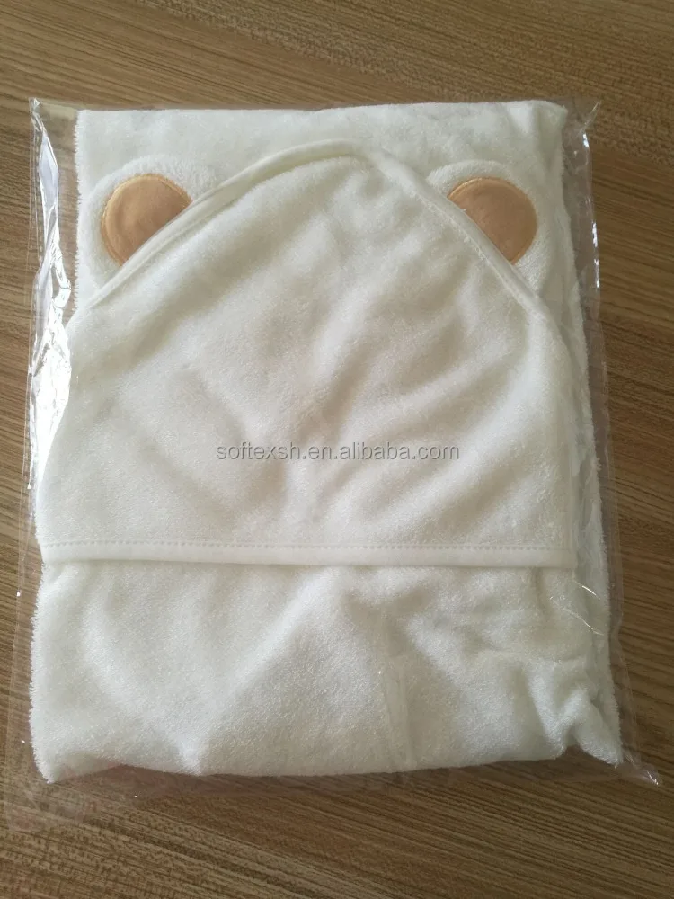 
Hypoallergenic Extra Soft Water Absorbent wrap knitted box package bamboo baby hooded towles 