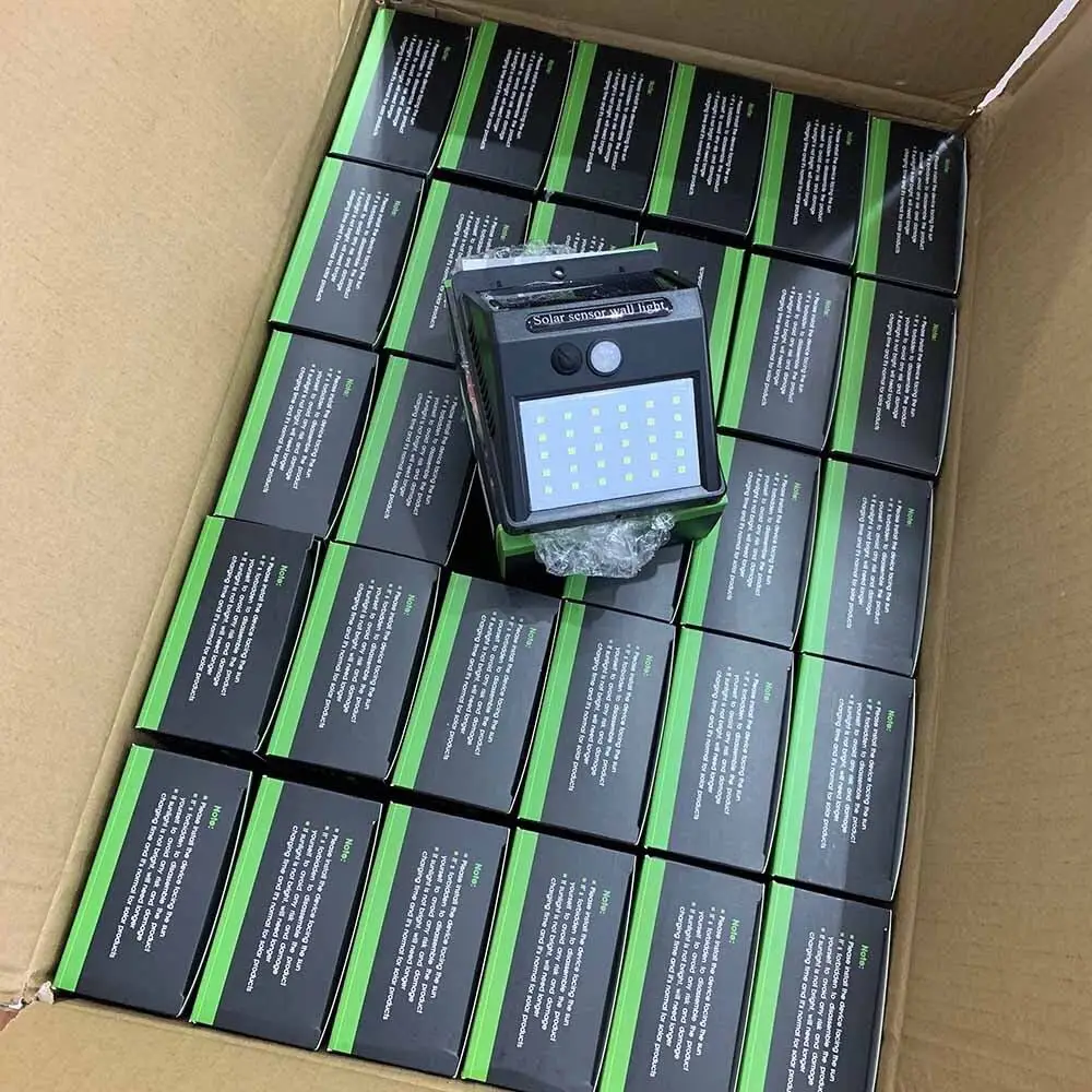 Security Outdoor PIR Motion Sensor 30 LED Solar Panel Wall Light for Garden