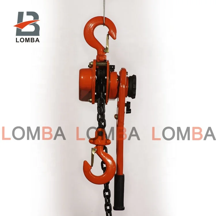 Lever Hoist Chain Block Ratchet Lifting 3 Meters Orange Color Lever Hoist With Hook