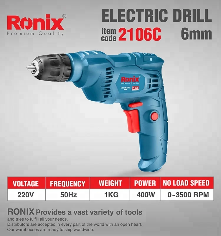 Электрическая дрель Ronix 2106C 6 5 мм в наличии