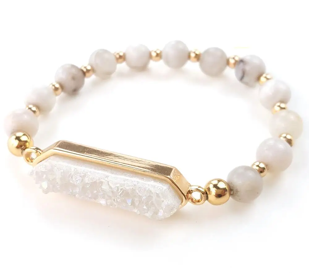 
gold bead women stainless steel gold bracelet jewelry 