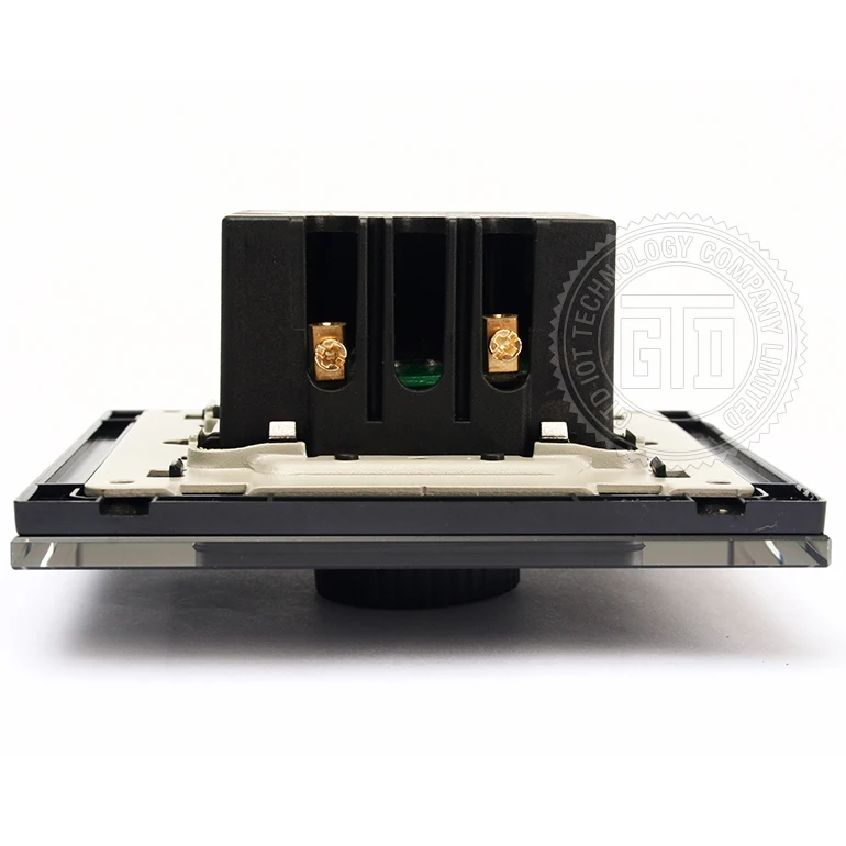 Black 95*95MM size Tempered Glass 5 level resistance fixed volume control switch