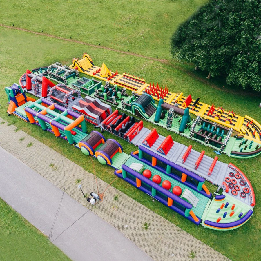 185 meters long adults giant inflatable obstacle course made of heavy duty material from Guangzhou Inflatables factory (60124702097)