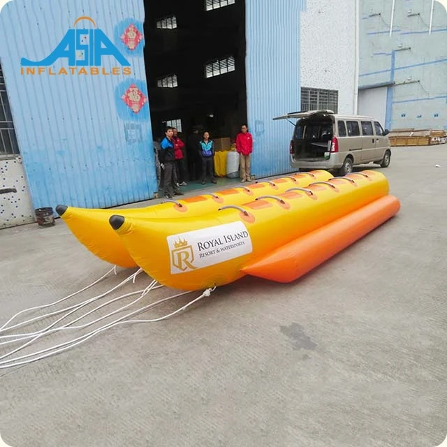 
12 Seats Double Lines Inflatable Banana Boat For Water Sport Game <span style=