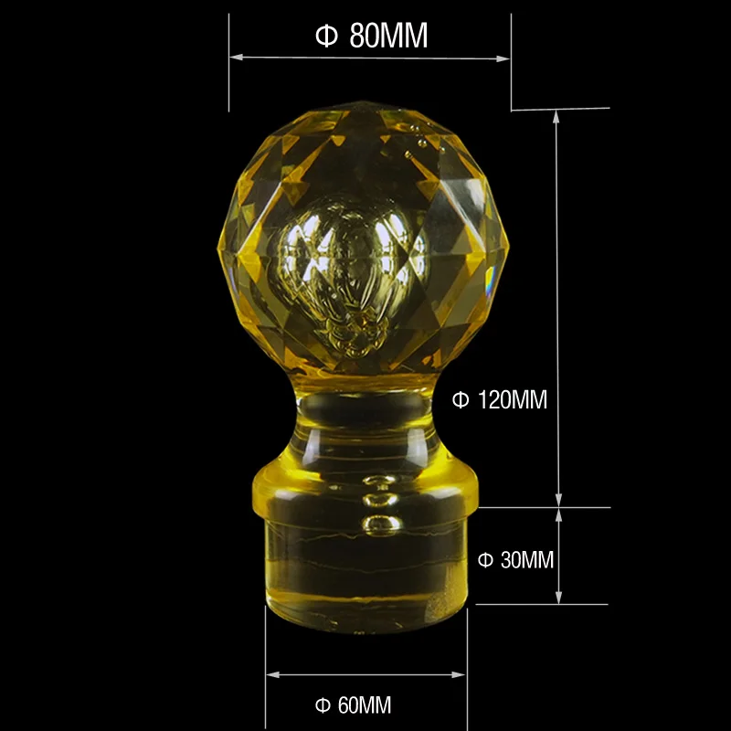 Acrylprodukte Factory wholesale price Injection Molding Plastic colored Bubble Acrylic Ball crystal clear Pillar Head