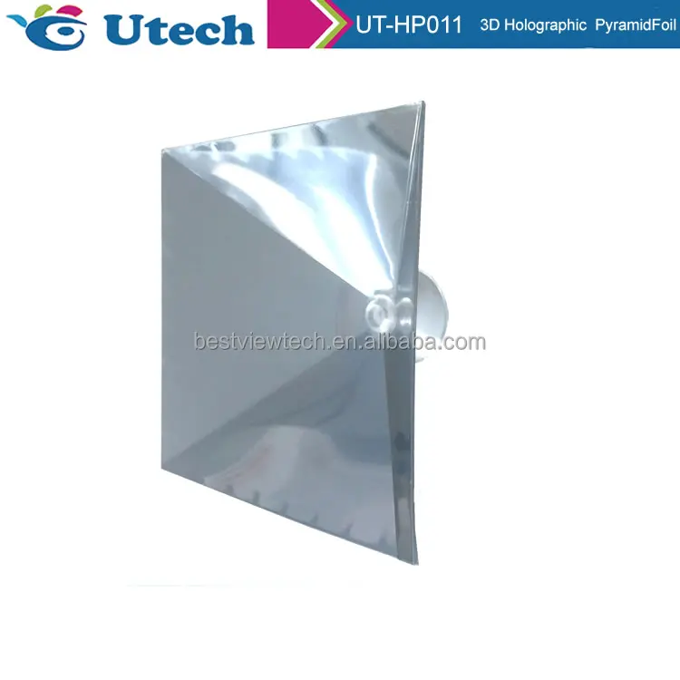 3D holographic projector for Smartphone holographic display 3d pyramid 0.25MM foil