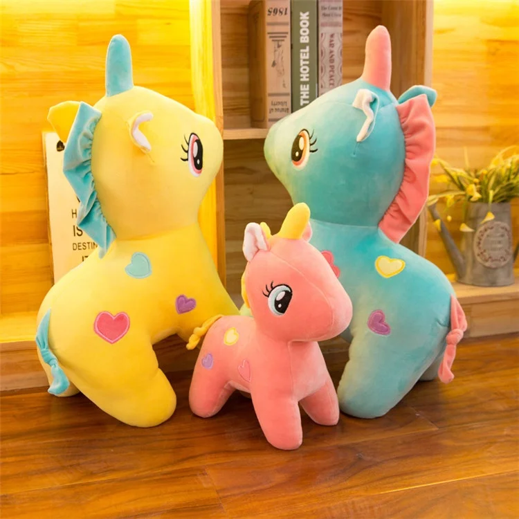 Latest Design Plush Horse Toys Soft Stuffed Fluffy Pony Toys