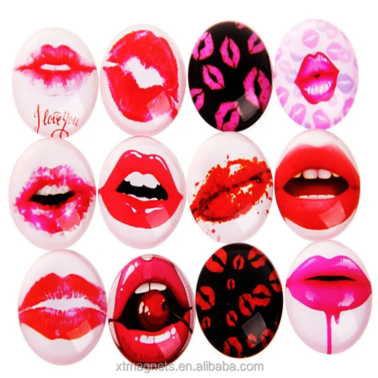 12 Sexy Lips Fridge Magnets Crystal Glass Refrigerator Magnets Cosylove Cute Magnets for Christmas and Home Decoration
