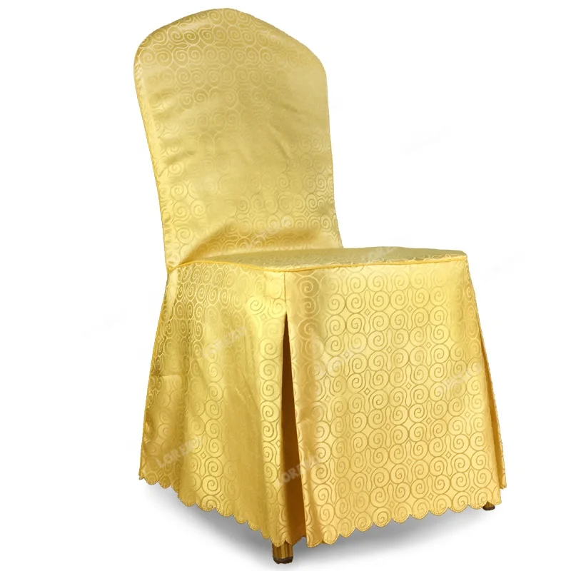 Lorero factory Jacquard Plain polyester banquet hotel  Wedding Chair Covers