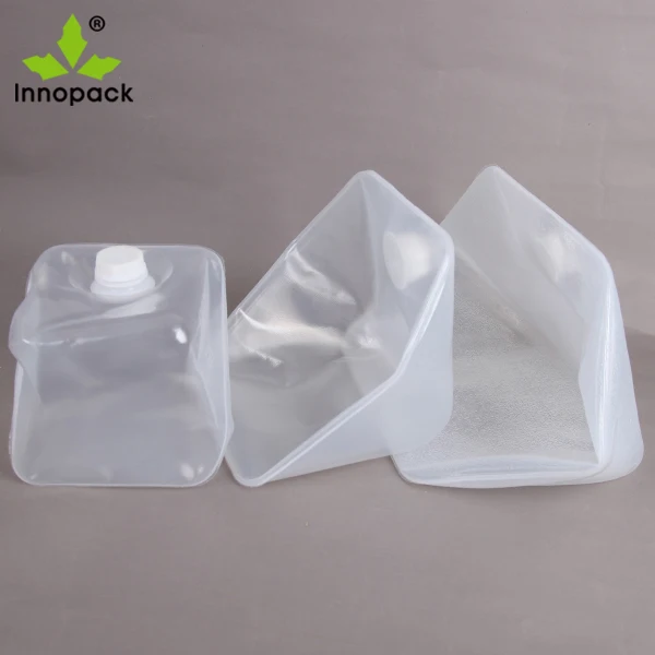 LDPE 5l Litre Clear Plastic Collapsible Jerry Can with Screw Cap