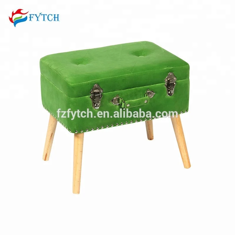 Hot- selling economic furniture blue sapphire ottoman storage stool