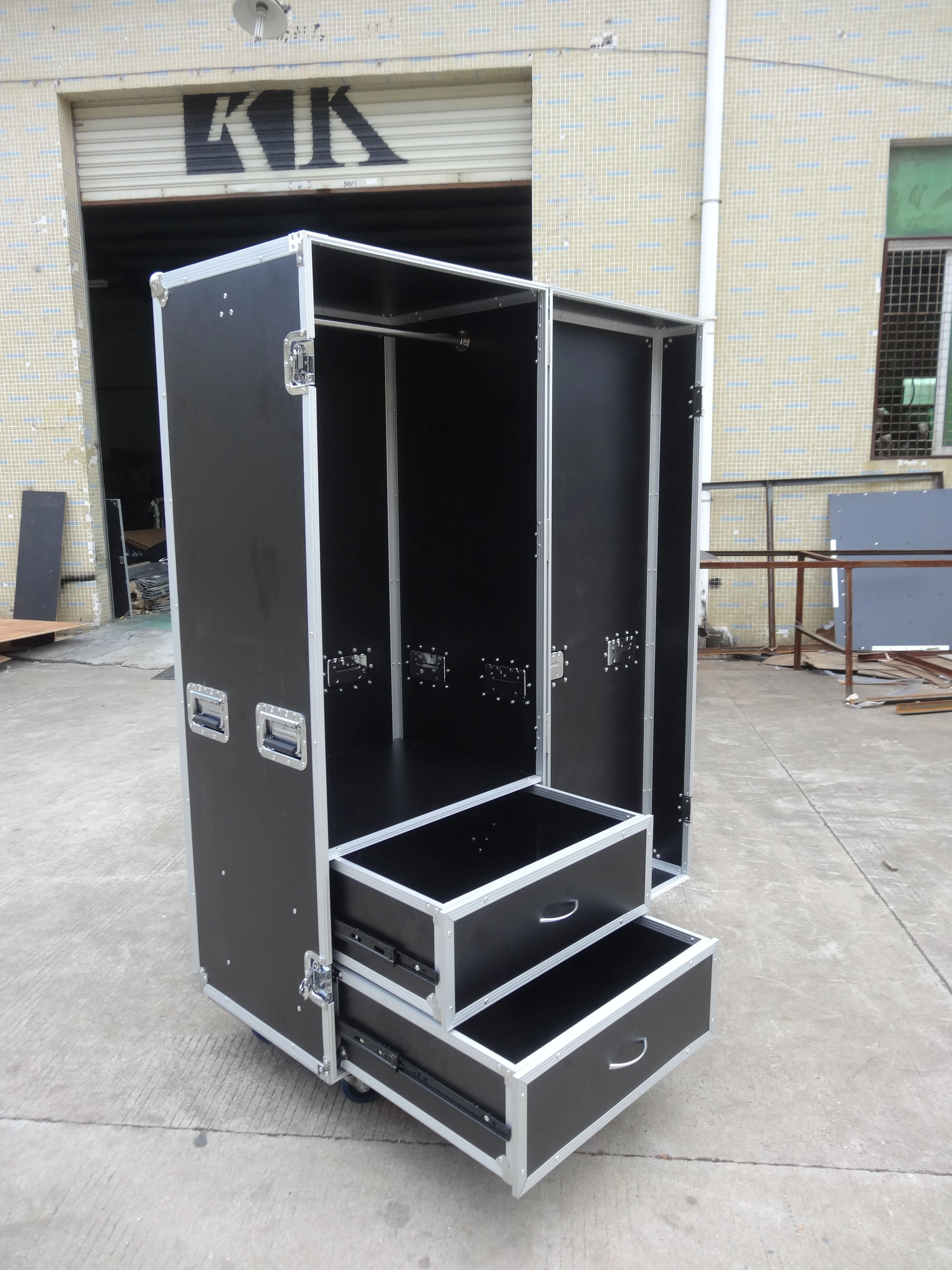 Custom Flight Case/ Custom Road Case/wardrobe flight case with drawer