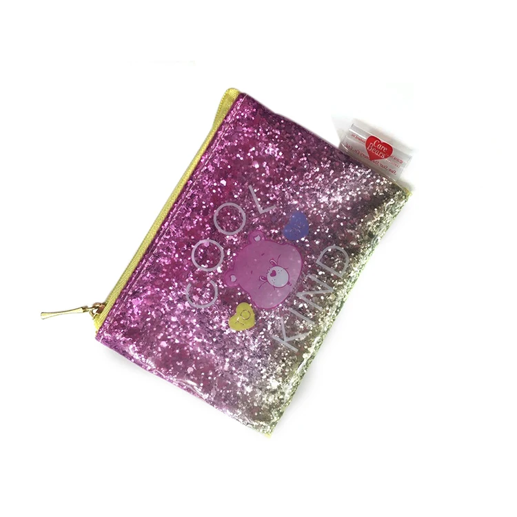 
2019 new hot cartoon color sequins PVC children purse mini storage small bag 
