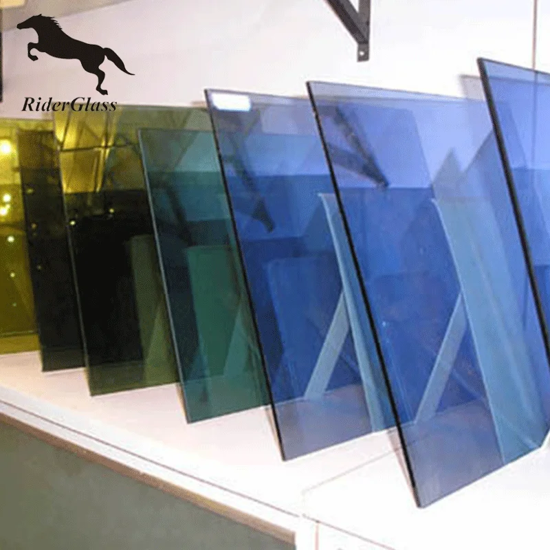 6mm Light Bronze Reflective Glass Price Blue Tinted Float Glass for Window