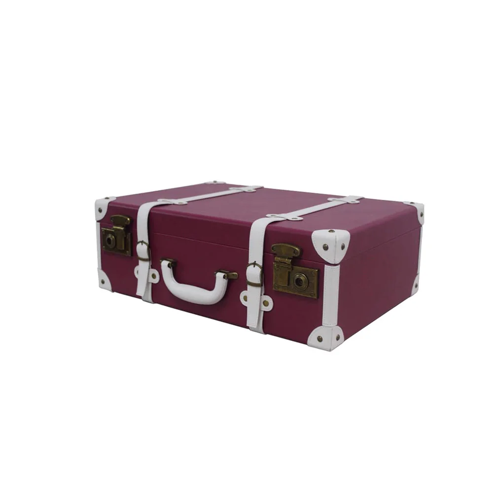 Handmade matte leather storage box  travel suitcase