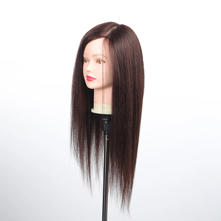 
popular teaching mannequin head animal hair and synthetic hair mixture 