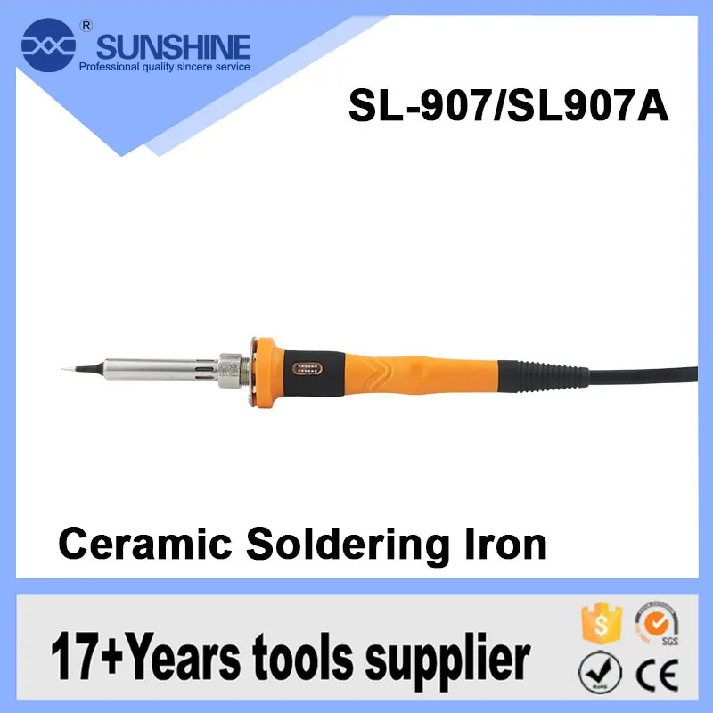 Professional Ceramic Heating Core Anti Slip Silicone Sleeve 907 Tin Soldering Irons For Sale