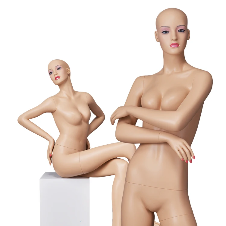 Life size makeup nude most realistic sexy real looking lifelike fashion busty female stand mannequin face for sale