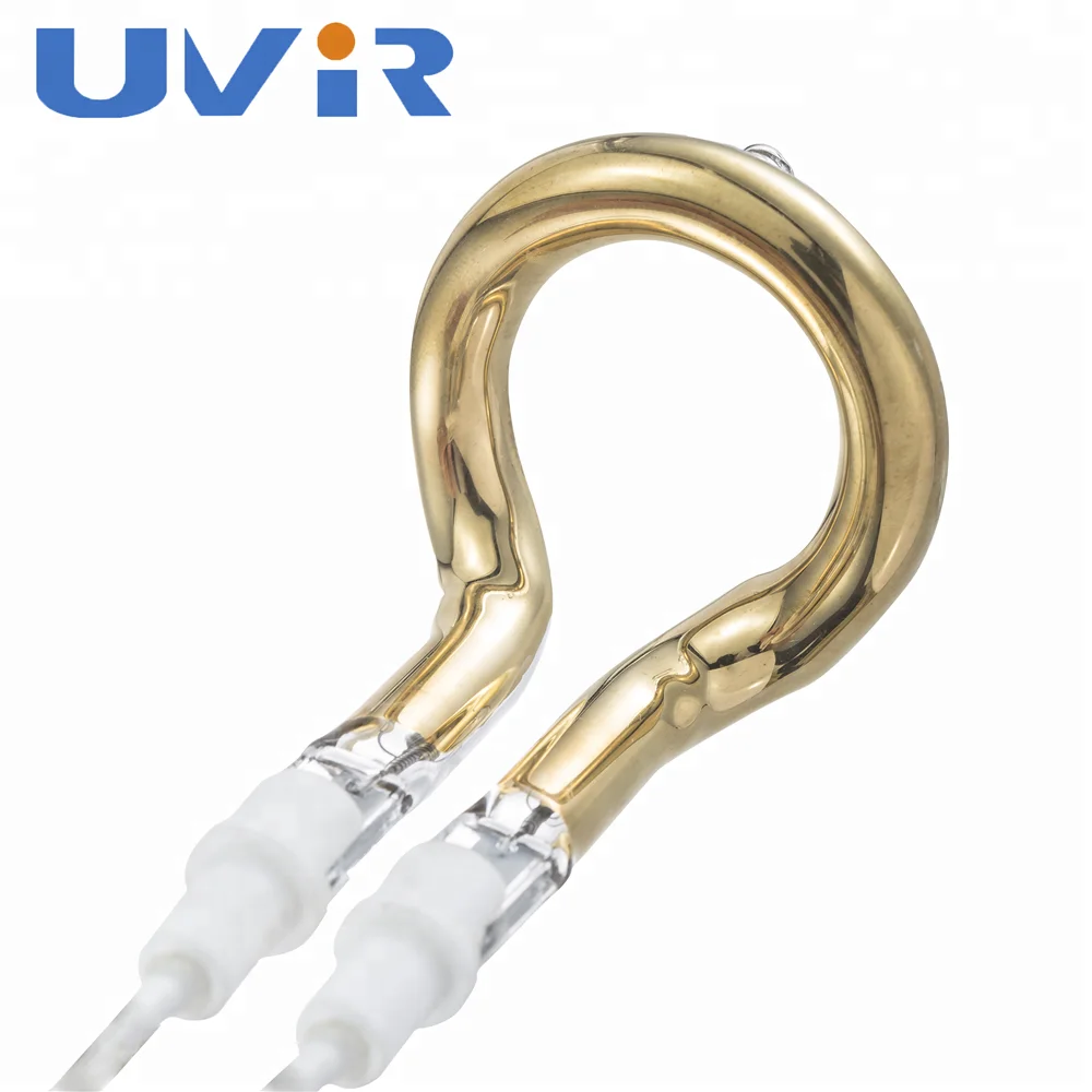 
 ИК кварцевый излучатель с золотым покрытием, инфракрасная лампа omega  