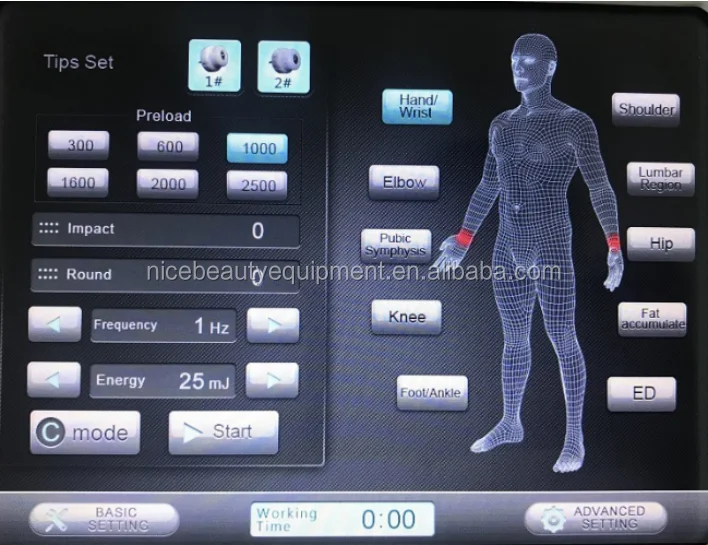 2020 portable radial shock wave machine for Orthopedic /ultrasound and electrotherapy device manufacturer / ESWT for ankle rehab