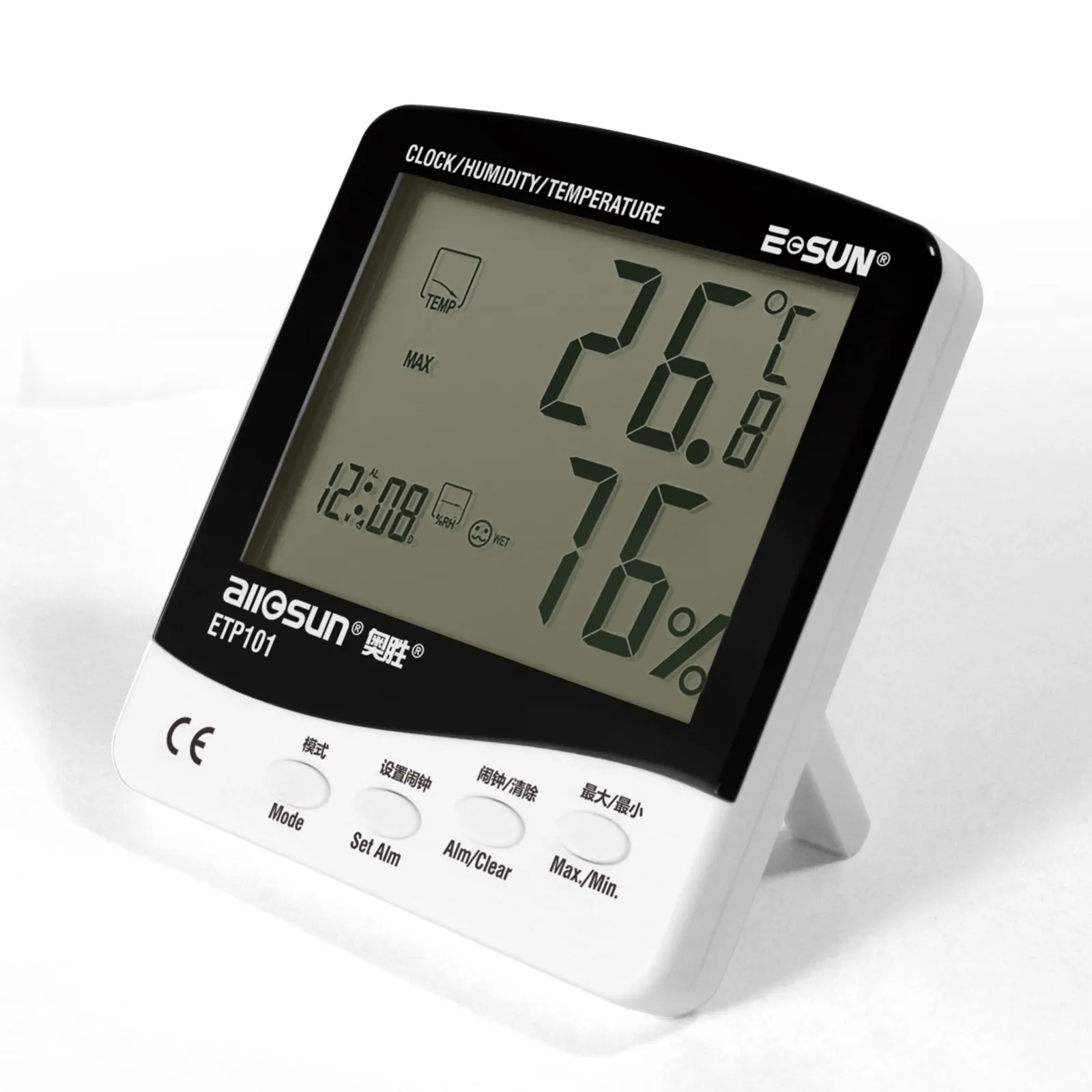 all-sun ETP101 Digital Thermo-hygrometer Dew-point Meter with Humidity Alarm thermometer Moisture meter