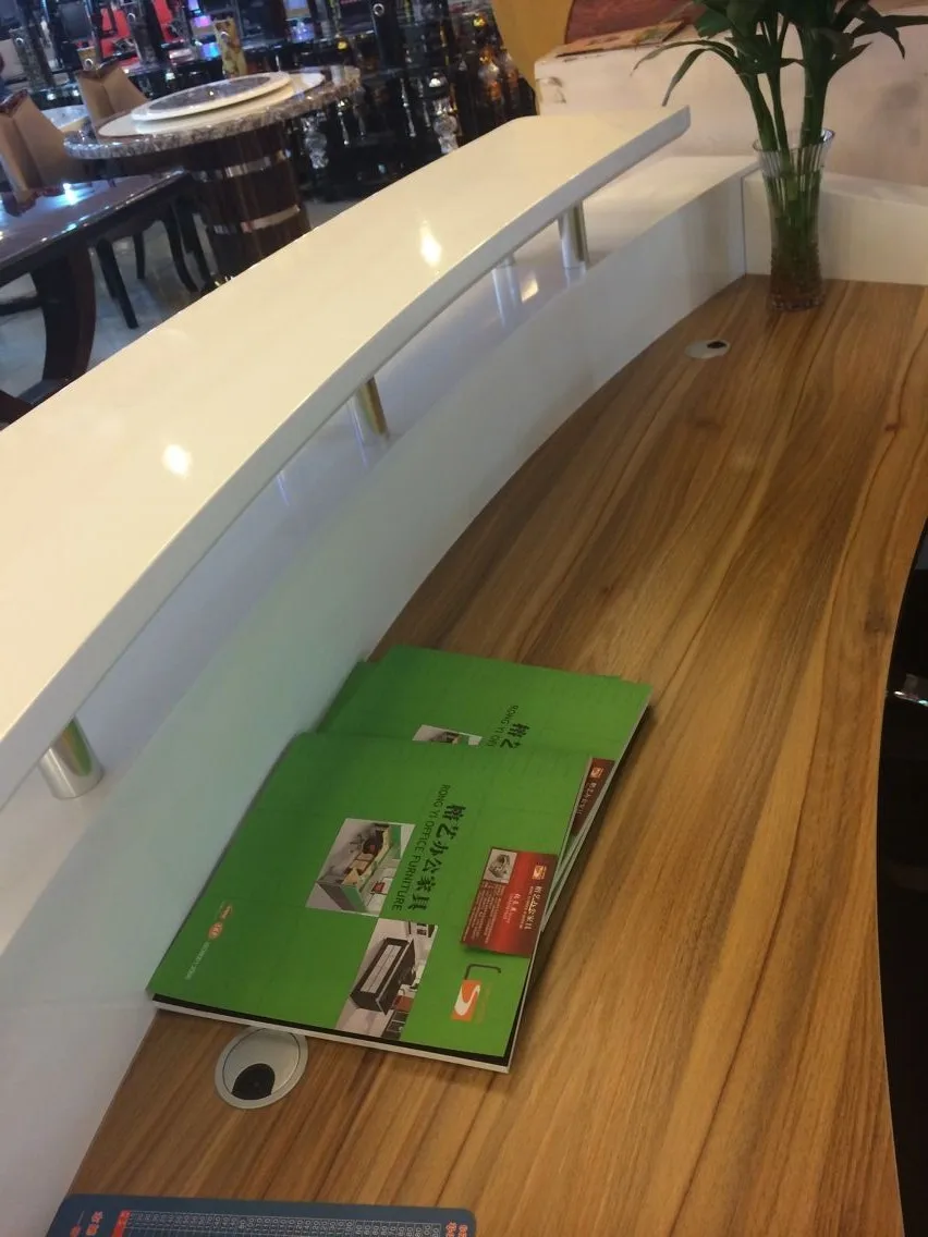 
White cheap reception desk beauty salon reception desk 