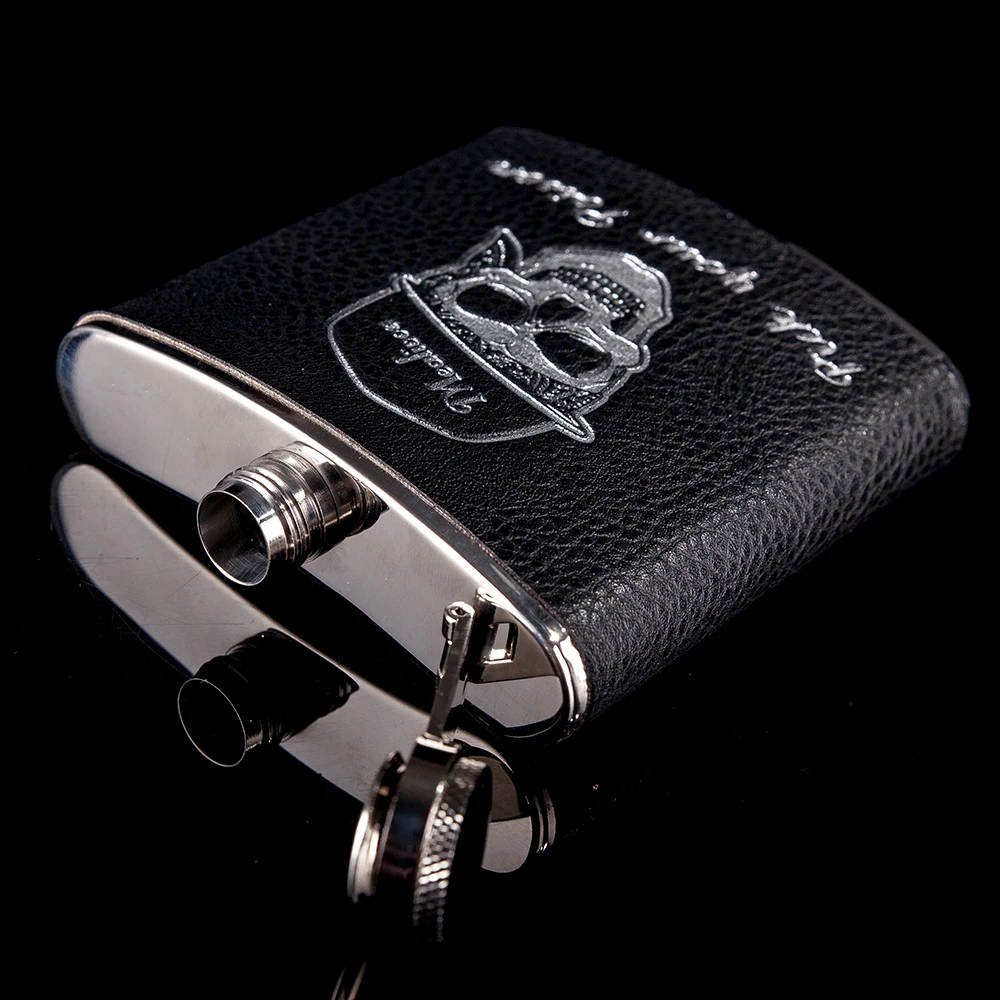 Fashion Flask 6 oz Food safe Stainless Steel Hip Flask drinkware Alcohol Liquor Whiskey Bottle gifts wine pot