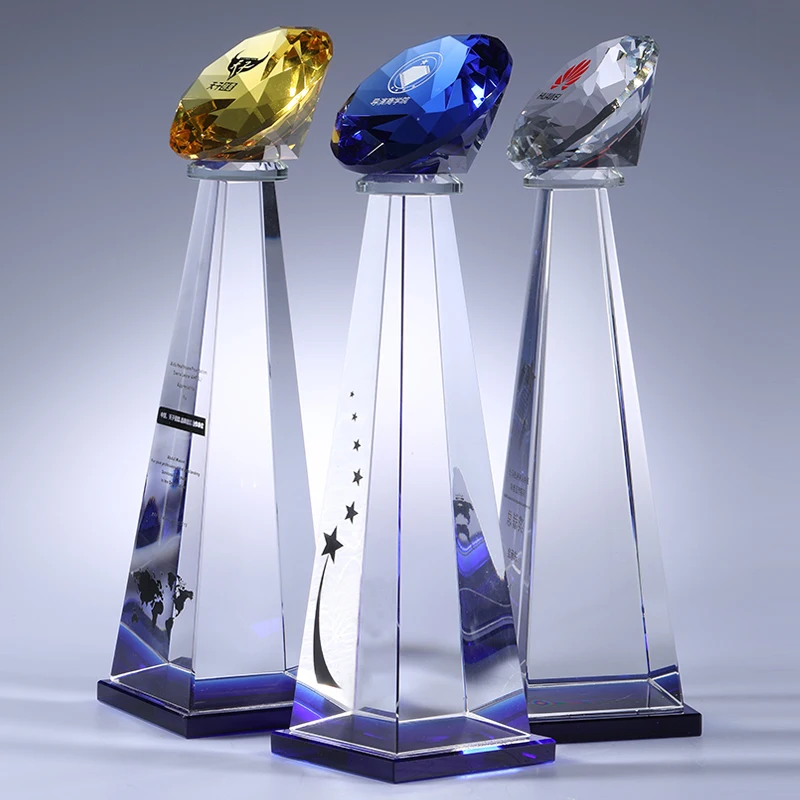 new design crystal diamond trophy award