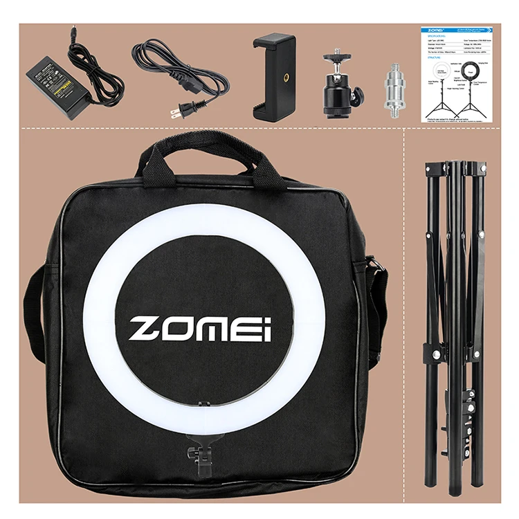 448 LED 3200-5600K60 Degree Colorful 45CM  18 inch  LED Ring Light for YouTube Tiktok Video Shooting