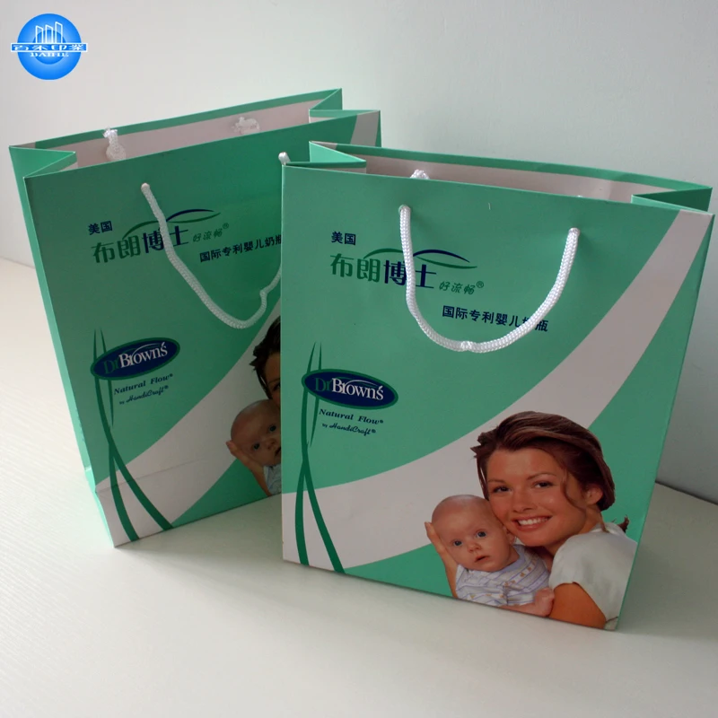 Custom Printing Logo Shopping Paper Bag with Handles Biodegradable Offset Printing Art Paper Film Lamination 1-3 Working Days -