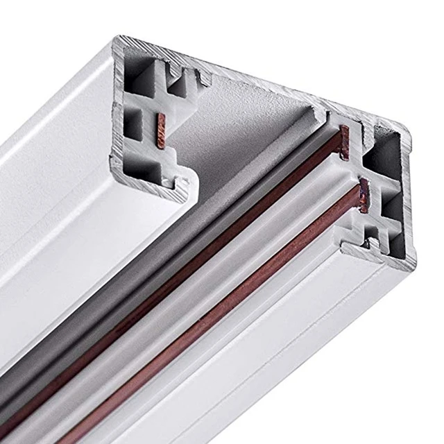 China Supplier PC Extruded Profile Insert Copper LED Light Plastic Guide Rail