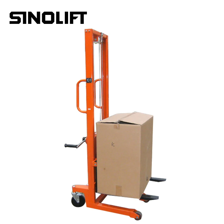 SINOLIFT  LS350 hand winch stacker with adjustable width forks