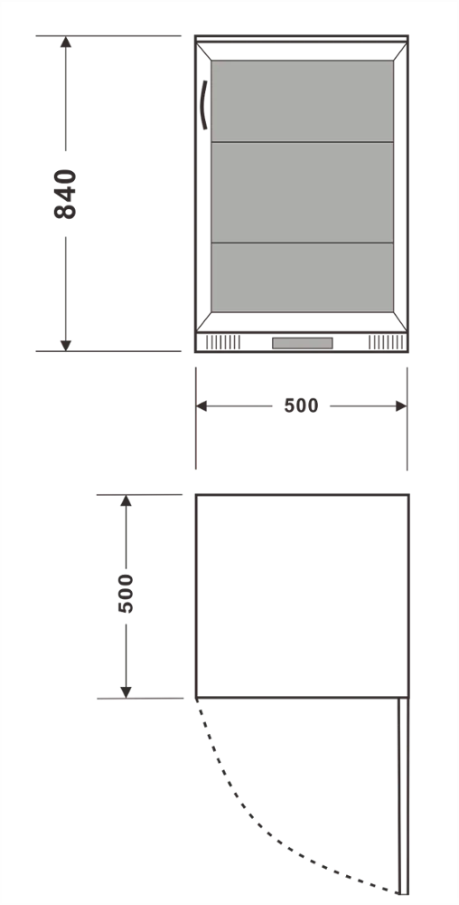 CICO Alfresco Beer Cooler Bar Fridge Beverage Fridge Single Door Beer Showcase SC-108FS Stainless Steel Compressor SWING Door