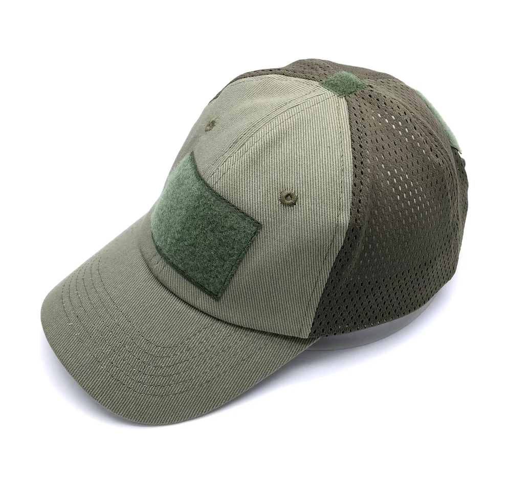 Изготовленные на заказ военные хлопковое фатиновое платье низкий профиль папа шляпа с петлей патч