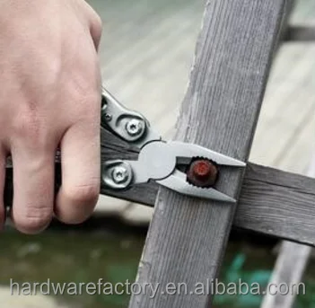 Multitool 14-in-1 stainless steel outdoor pocket compact plier multitool