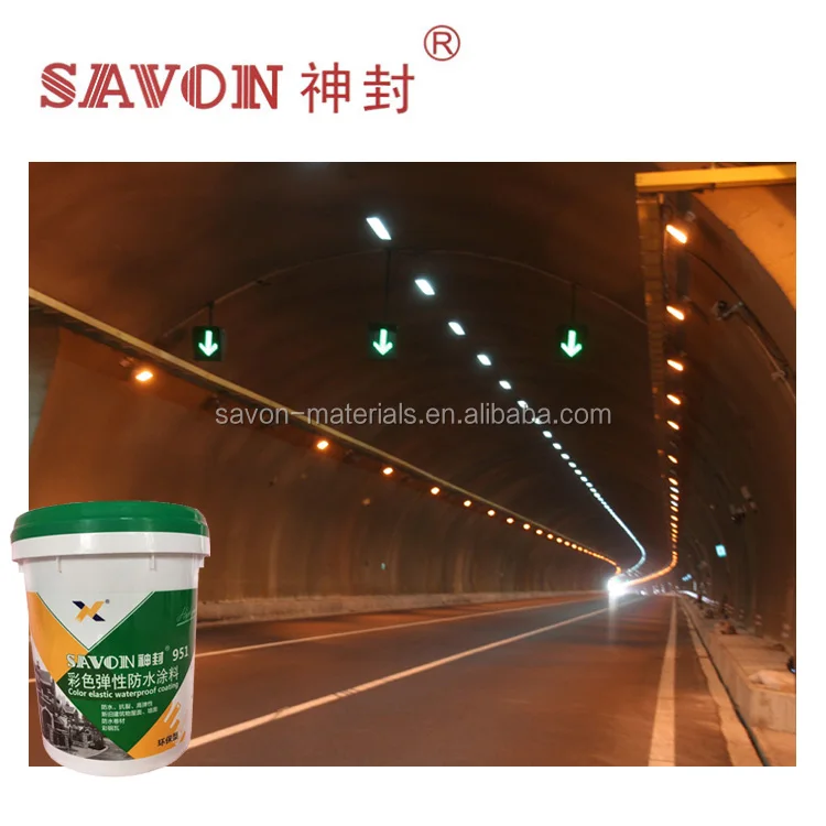 951 Coloured Special Polymer Elastic Waterproof spray Coating for Roof