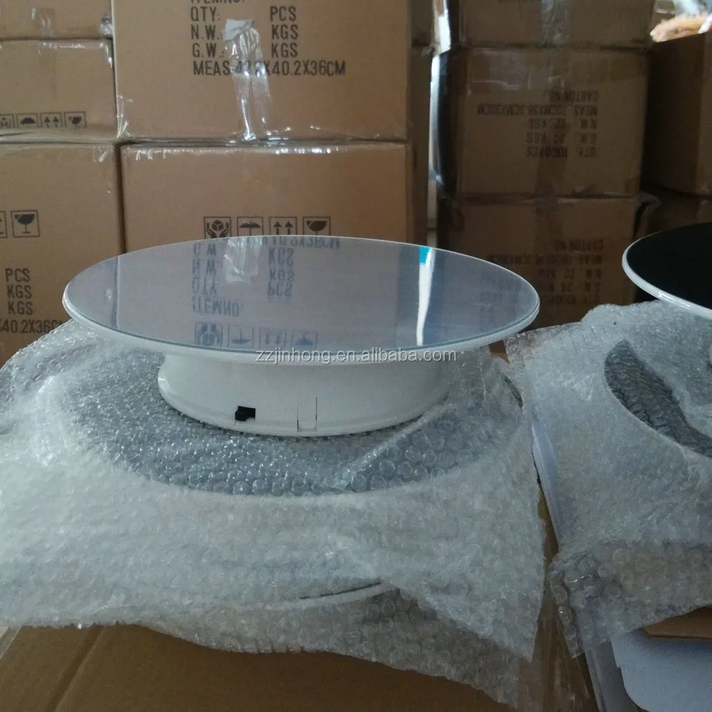 Big Size 8inch and 10inch Food Grade Plastic 360degrees Rotating Display Stand For Cake Display