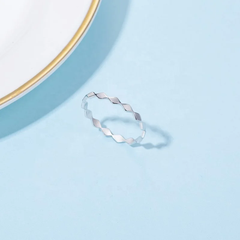 Loftily Jewelry Wholesale Minimalist Jewelry Rhombus s925 Silver Rings Jewelry Women 925 Sterling Silver Fashion Rings