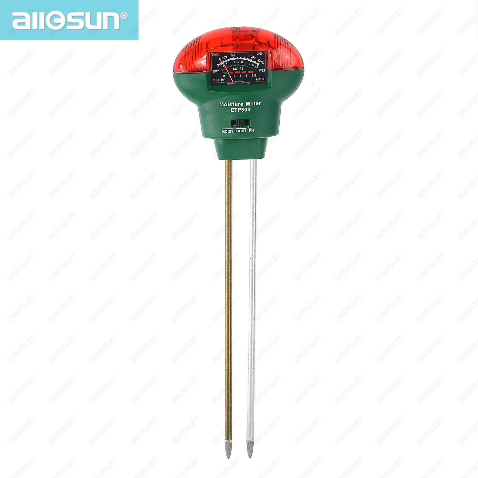 Аналоговый 3-в-1 измеритель влажности садовый инвентарь со светом почвы аналоговый прибор для измерения уровня PH Тест функция сельское хозяйство все солнце ETP303