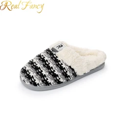 Способа изготовленный на заказ-сабо; Стиль зима вязаный мягкие боа женские домашние тапочки