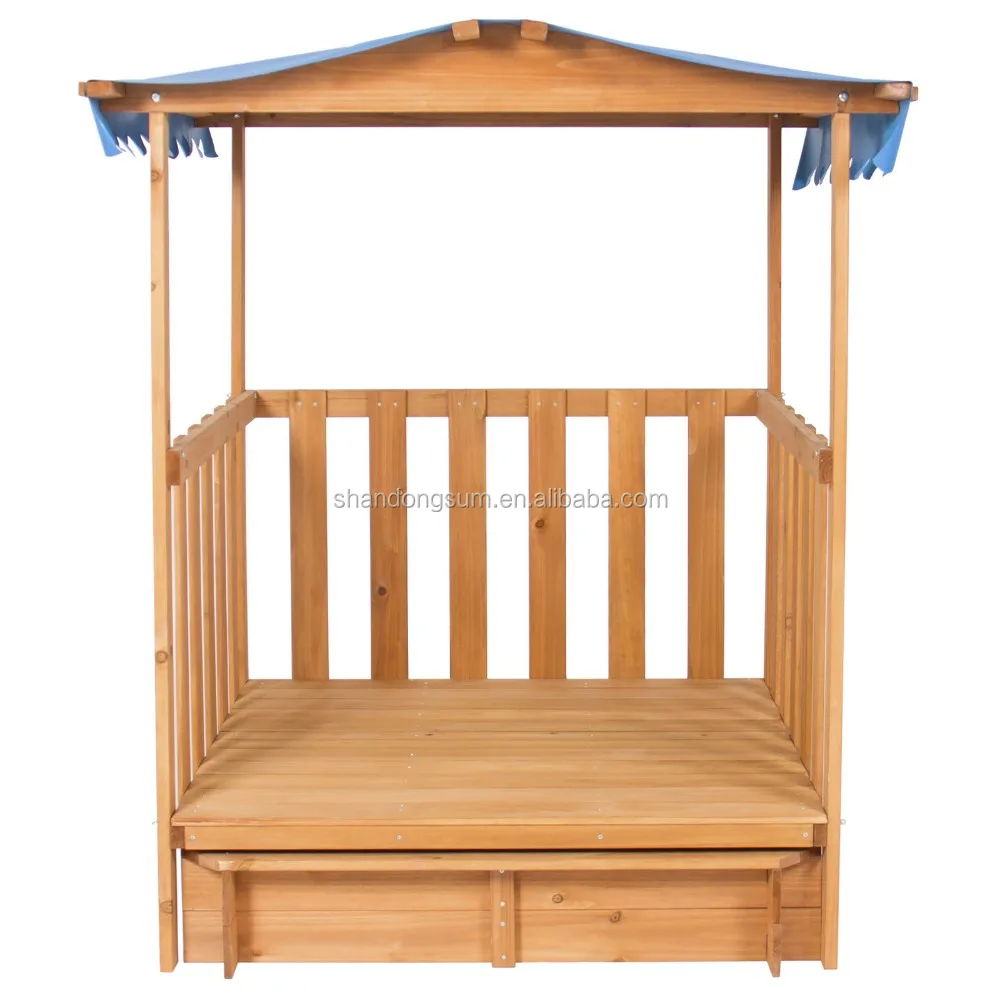 Kids Beach Playhouse Cabana Sandbox Retractable with Canopy Children Summer Fun