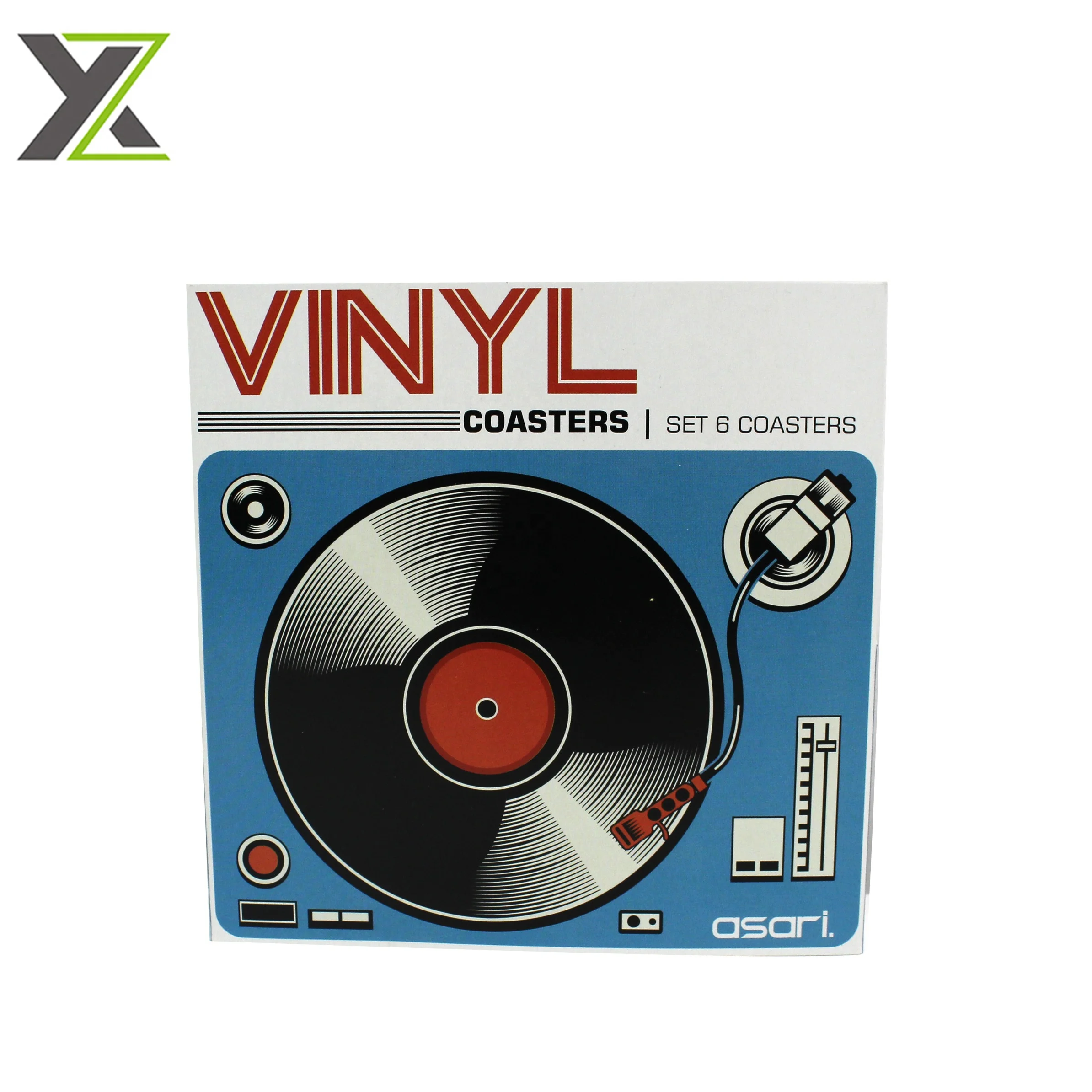 Wholesale fashion design vinyl coasters packaging sleeve paper card